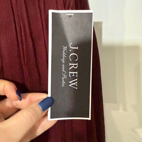 J. Crew Weddings & Parties Silk Dress - Burgundy 20 - Picture 5 of 8